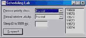 Программа-пример Scheduling Lab